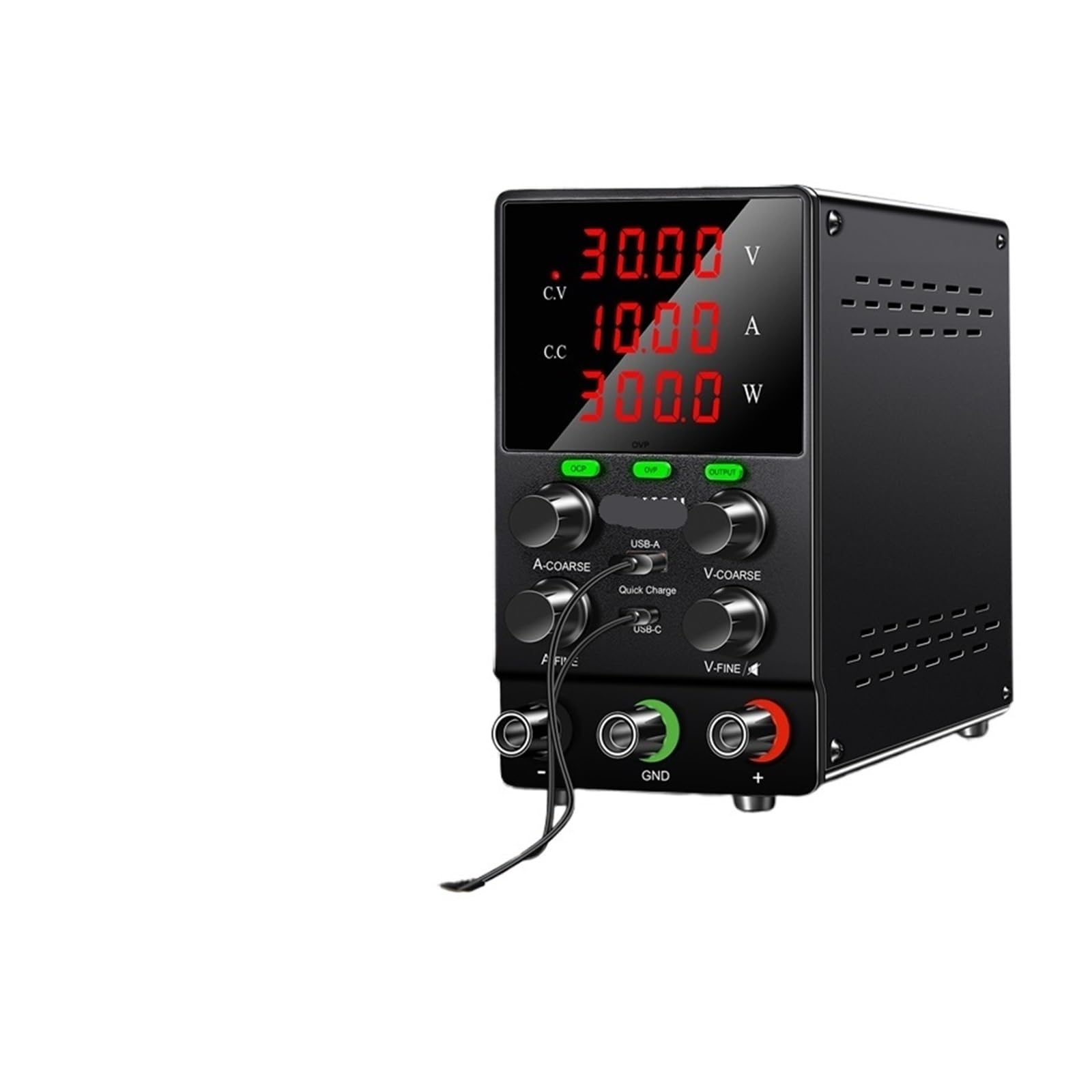 JJKKOZVQF 1pcs Bench Power Supply 30V 10A 300W Lab Voltage Current Regulator 24V 12V(30V 10A,AC 220V)