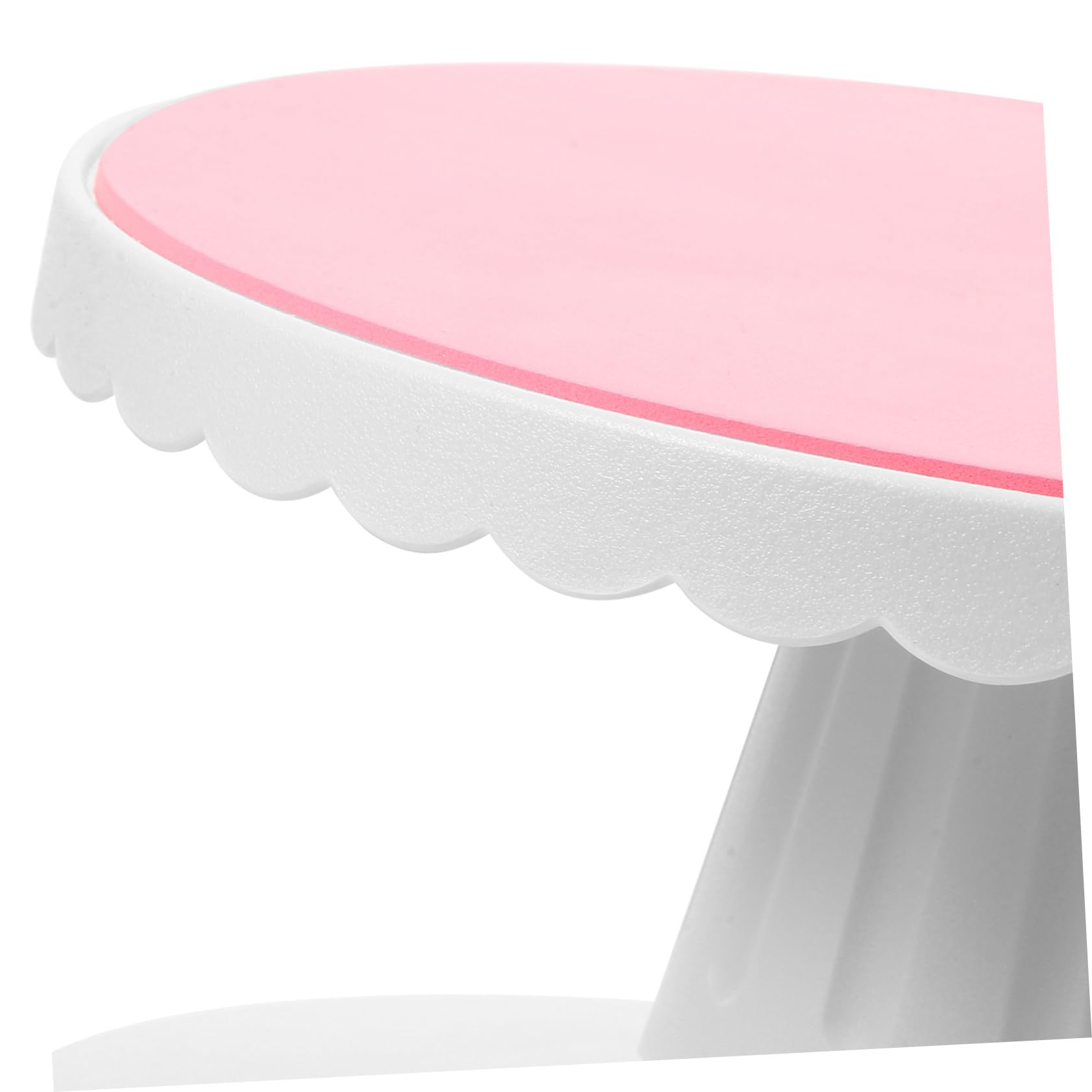 Gatuida Plato Giratorio Antideslizante para Pasteles de Plástico Rosa Función Giratoria, Adecuado para Decoración Floral y Diseño de Arcilla en Repostería