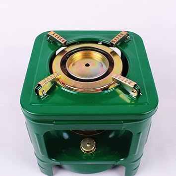 Portable Kerosene Stove for Outdoor Camping, 8-Wick, Small Windproof Kerosene Stove, for 2-3 Persons, Green