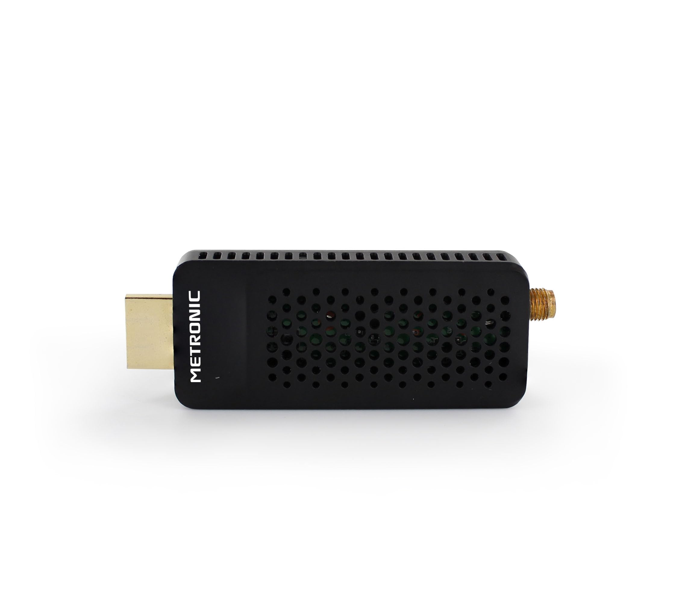 Metronic 441646 - Décodeur Tuner récepteur TNT DVB-T, Compatible DVB-T2 dongle Stick Compact, HEVC, EPG, 1080i, HDMI, Port USB 2.0, Touche SOS