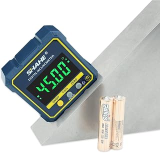 SHAHE Digital Angle Gauge Magnetic Protractor Inclinometer with Backlight - ±0.2° Accurate Level Finder for Woodworking & Saw Blades
