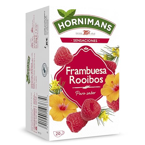 Hornimans Infusión de Frambuesa Rooibos 100% Natural | 20 bolsitas | Sin Teína