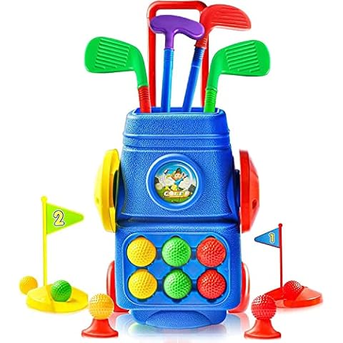 Juego de Juguetes de Golf para niños con 4 Palos de Golf y 6 Bolas Cover