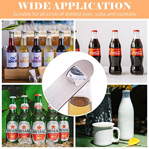 Ohiyoo 24 Pack Flat Beer Bottle Opener 7 Inch Heavy Duty Stainless Steel Flat Bottle Opener Metal Beer Bottle Openers Silver Beer Openers For Bartender Kitchen Bar Or Restaurant (Silver, 7 Inch) #TOP6