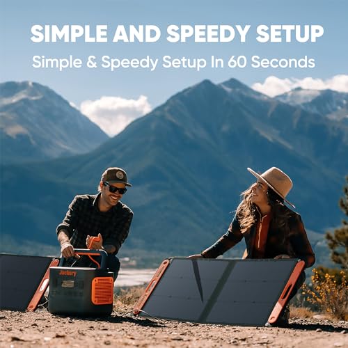 Jackery SolarSaga 100W Portable Solar Panel for Explorer 240/300/500/1000/1500 Power Station, Foldable Solar Cell Solar Charger with USB Outputs for Phones,Ideal for Rooftops Outdoor Camping and RVs