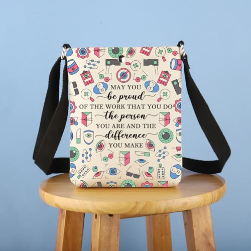 BDPWSS Eye Doctor Gifts For Women Optometrist Gift May You Be Proud Of The Work You Do Optometry Graduation Crossbody Bag3