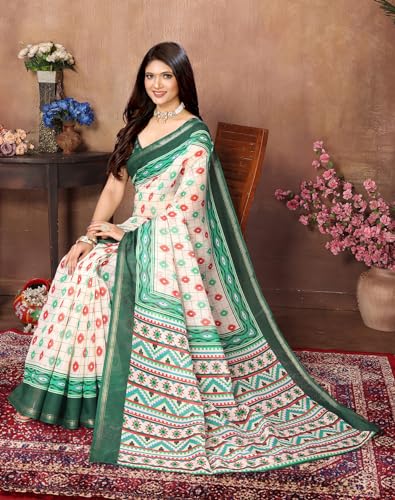 Image of Yashika Linen Blend Womens Saree