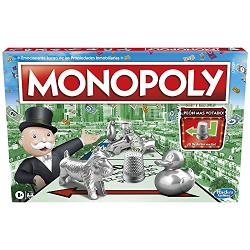 Hasbro Gaming - Juego Monopoly, Juego de Mesa clásico para la Familia de 2 a 6 Jugadores, para niños a Partir de 8 años