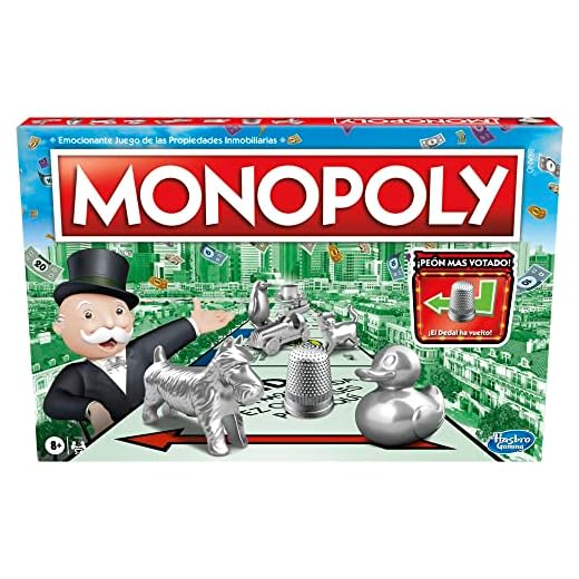 Hasbro Gaming - Juego Monopoly, Juego de Mesa clásico para la Familia de 2 a 6 Jugadores, para niños a Partir de 8 años