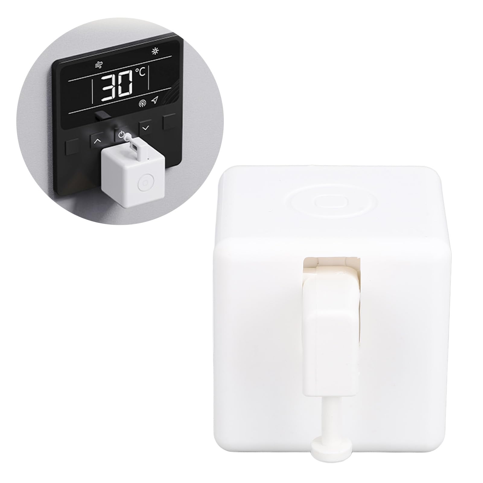 CHICIRIS Pulsador de Interruptor de Botón Inteligente Inalámbrico para Control de Voz y Táctil para Dispositivos Domésticos Plástico Blanco 1 Unidad