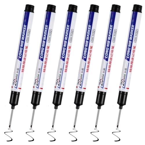 Ya en mundofriki.es: Bewudy 6 rotuladores de agujeros profundos de 20 mm, punta extralarga, de plástico, para madera, plástico, pared, metal, cartón, obras (negro)