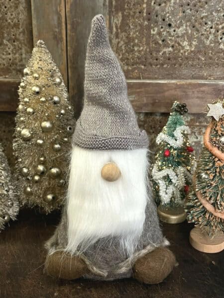 Primitive-Rustic-Country-Silver-Christmas-Gnome-Figure-Doll-Shelf-Sitter-10-for-Holiday-Kitchen-Farhouse-Home-Decor Primitive Rustic Country Silver Christmas Gnome Figure Doll Shelf Sitter 10 for Holiday Kitchen Farhouse Home Decor