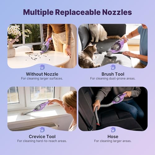 Image of Shop-Vac DolphPower Handheld Vacuum, 4500 Pa Cordless Mini Vacuum, Purple