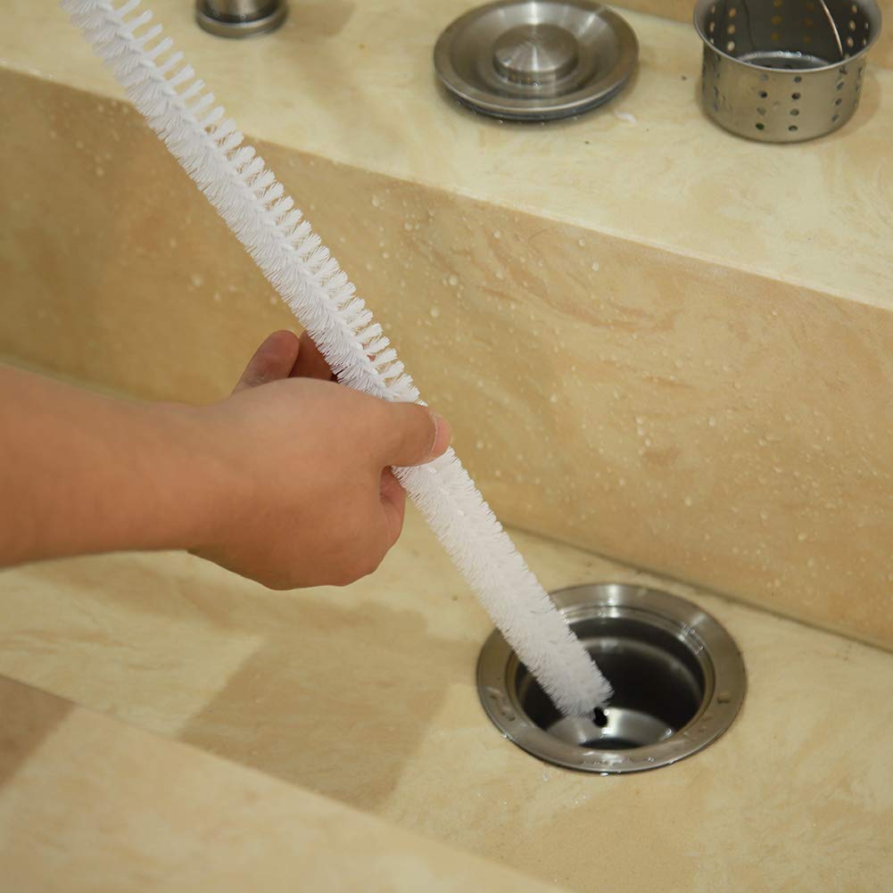 Drain Brush, 71cm Flexible Drain Brush Tube Brush Bending Kitchen Pipe Brush Sewer Unclogger Sink Drain Overflow, Brushes (Fafeicyt21zwxv5ao-02)