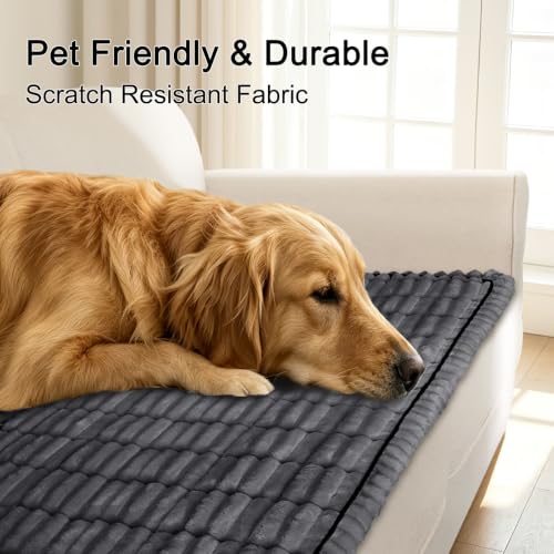U-NICE HOME Non-Slip Couch Cover for Dogs Fuzzy Sofa Protector 27.6''x70'' - Image 3