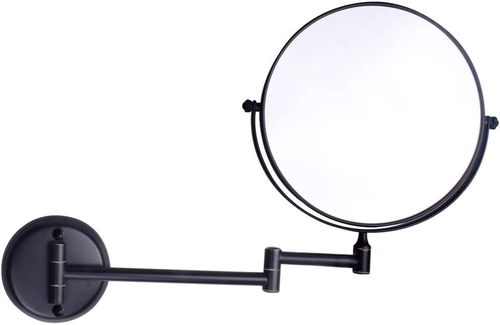 Wall Mounted Makeup Mirrors Magnifying Extend Sturdy Double Sided Adjustable Cosmetic Mirror Bathroom Shaving Vanity Mirror(7X,6inch)