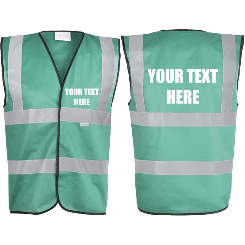 Hi Vis Vests - Personalised Hi Vis Vest Made of Durable Polyester- High Vis Vests with Reflective Vinyl Banding for Safety