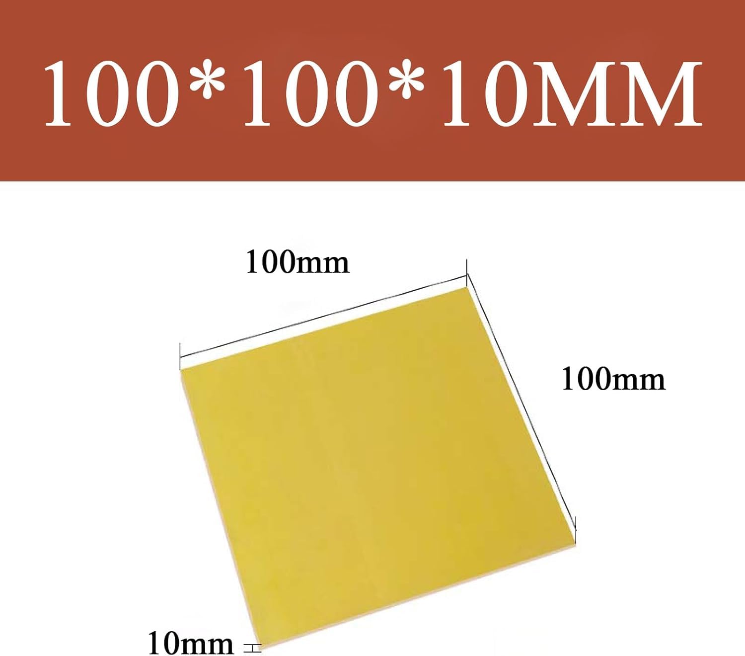 Pannelli isolanti Pannello Isolante Elettrico Resistente alle Alte Temperature, Adatto for pacchi Batteria Fai da Te(100 * 100 * 10mm 2pcs)