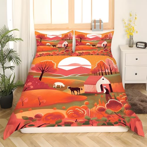 Housse de couette 160x200 microfibre douce avec fermeture éclair pratique