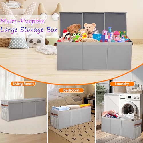 image for QYYDWN Extra Large Sturdy Toy Box, 40