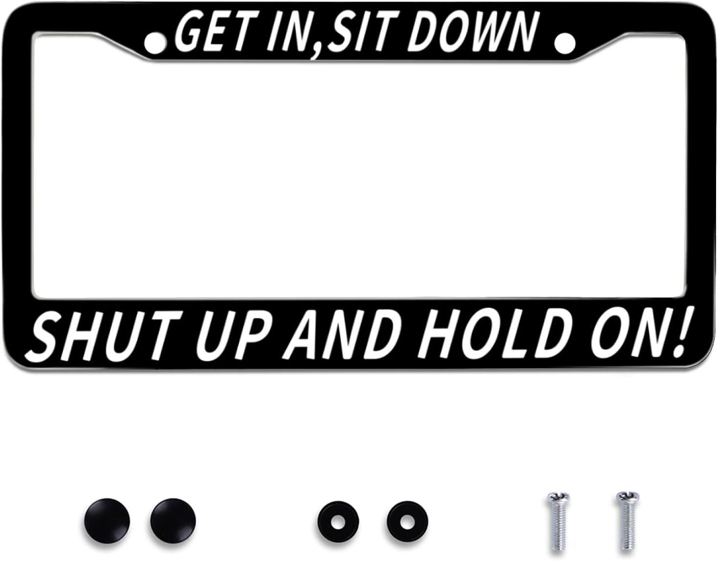 Fear Ends When Faith Begins Personalise License Plate Frames License Plate Frame Funny Car Universal Accessories Stainless Steel Cars Decor Fits Standard US Vehicles Size 12.2 x 6 inch