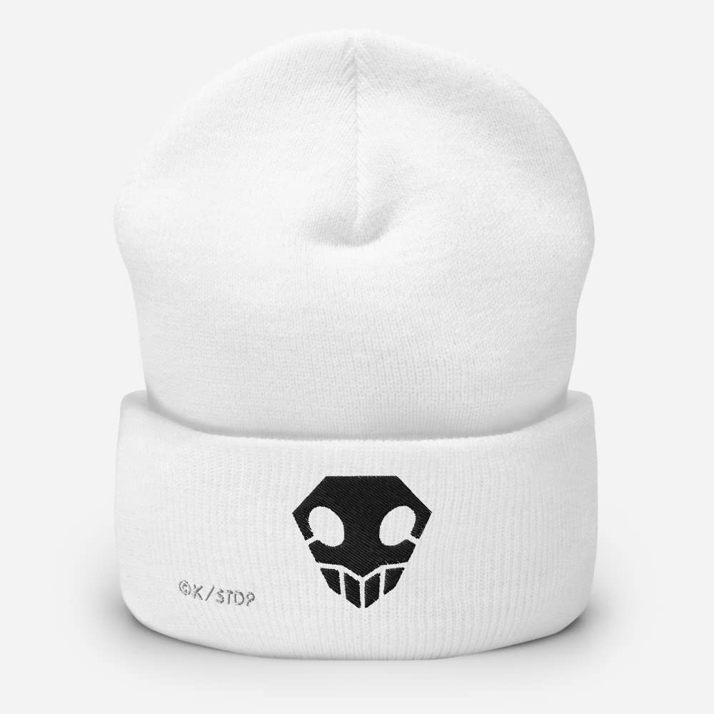 Ripple Junction Bleach Soul Reaper Icon Embroidered Cuff Beanie Officially Licensed White