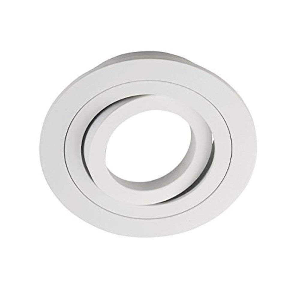 Wonderlamp Classic w-e000109 Pack di faretti rotondi con portalampada gu10, bianco, 9.3 x 2.5 cm, 10 pezzi