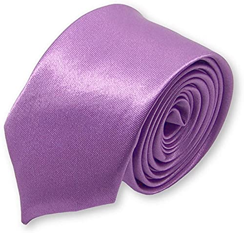cravate slim et fine pour homme, mauve-parme