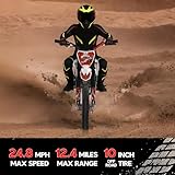 50cc Kids Dirt Bike - Gas Powered Motocross Motorcycle for Boys & Girls Ages 8-12, Off-Road Mini Bike with Dual Disc Brakes & 40KM/H Max Speed - Children's Day/Birthday Gift (Red) - Image 4