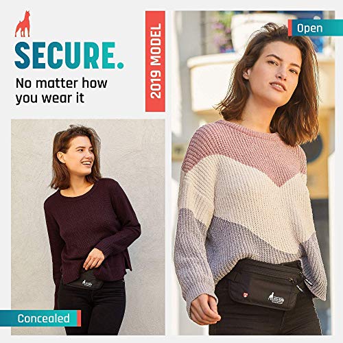 Money Belt for Travel - Slim Passport Holder Travel Pouch to Protect Your Important Papers and Money - Soft Innovative Rip-Stop Fabric, Secure and Water Resistant w/ RFID Blocking Sleeves Set