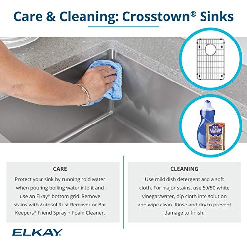 Elkay EFRU2816T Crosstown 16 Gauge Stainless Steel 30-1/2" x 18-1/2" x 8" Single Bowl Undermount Sink by Elkay - Image 8