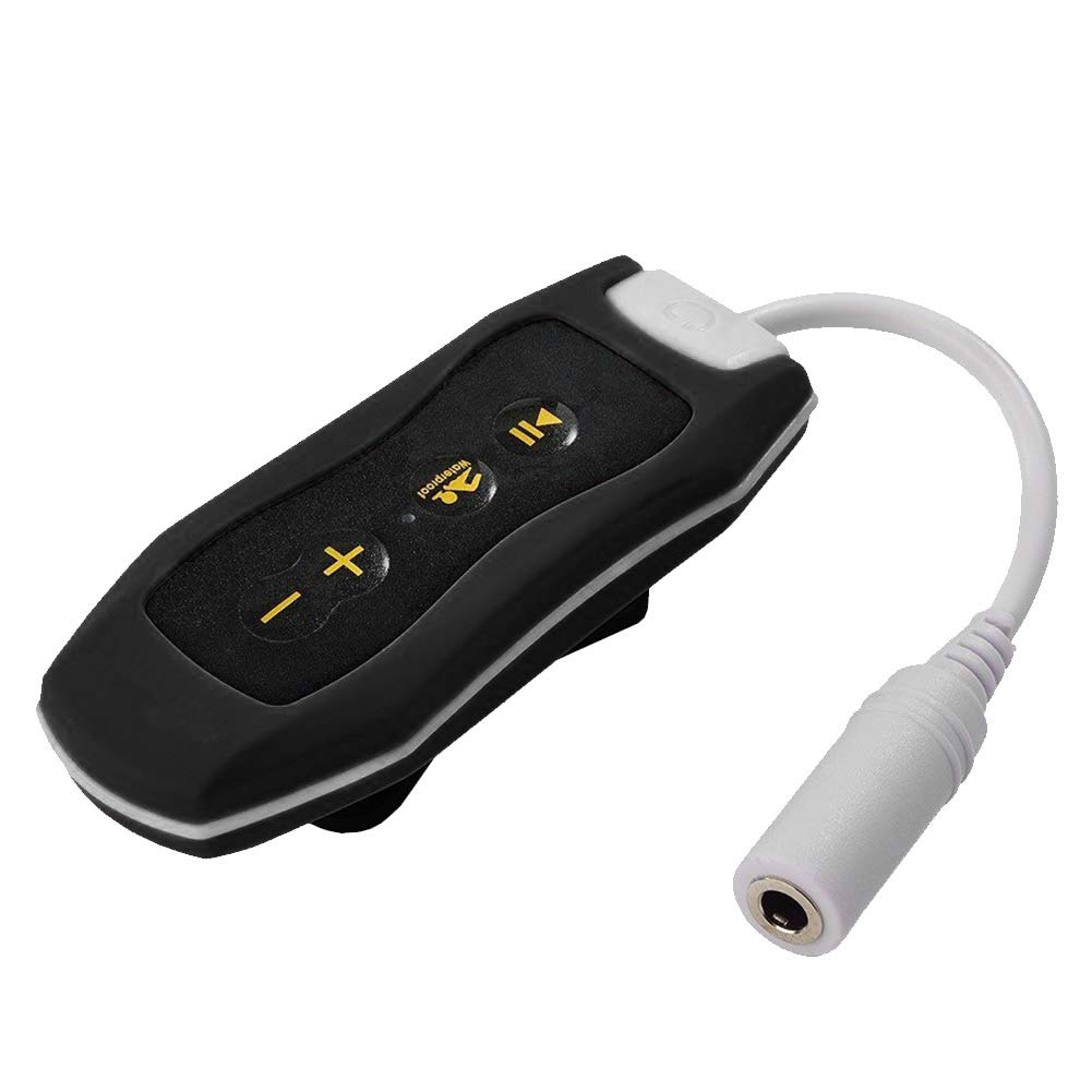 Lettore musicale MP3 con cavo, per sport acquatici, radio FM portatile, ricaricabile, multifunzione .0, immersioni domestiche, IPX8, nuoto impermeabile (nero)