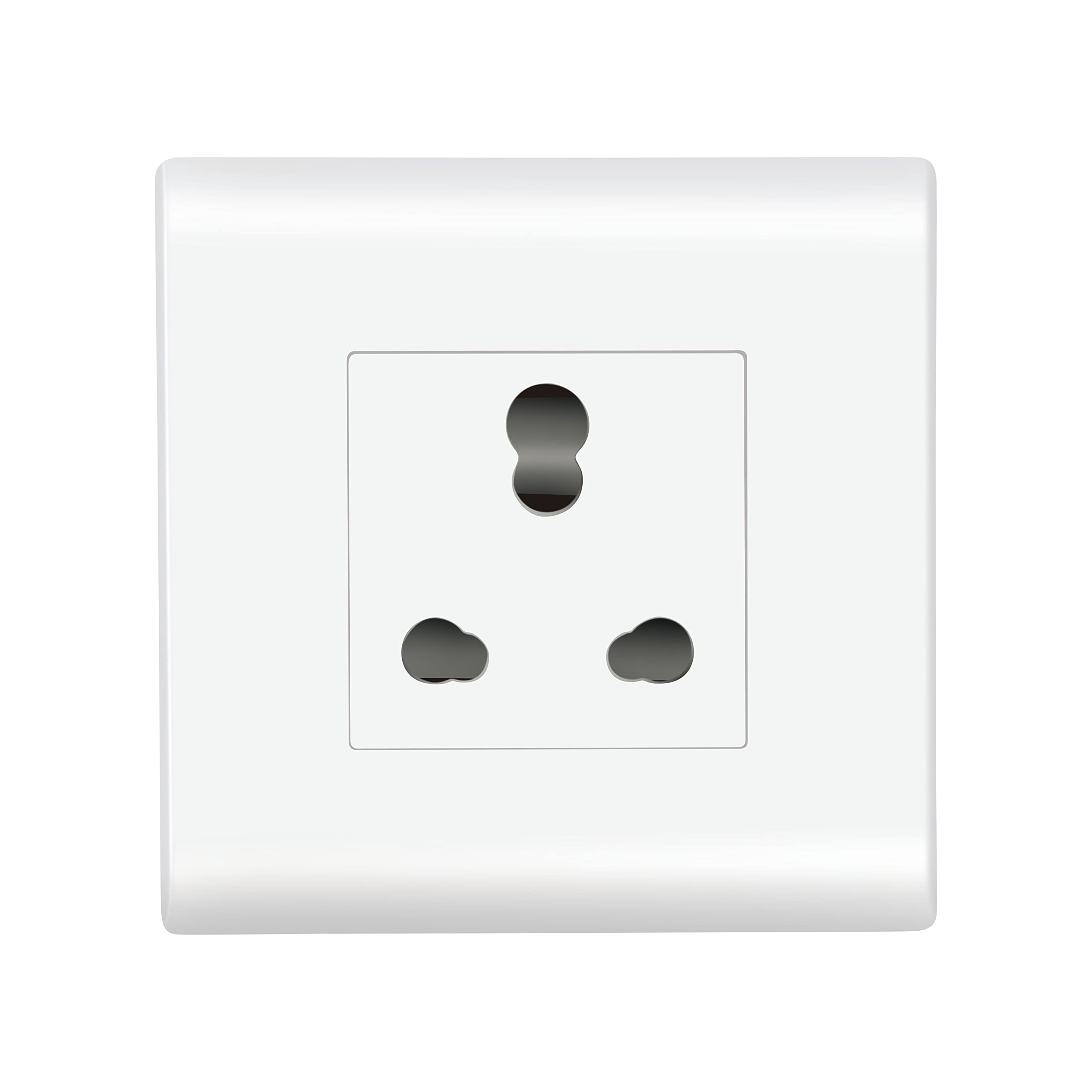 Wipro Northwest (Nowa) Switch Combo of 2M Plate + 16A 3Pin Socket- White (Kit 4)-picture-13