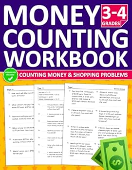 Paperback Money Workbook For Grades 3-4 With Counting Money and Shopping Problems: Math Money Workbook With Money and Shopping Problems For 3rd Grade to 4th ... To Lean and Practice Counting Money Skills Book