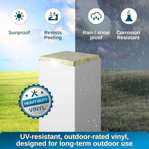 Weatherables 4x4 Post Sleeve – Weatherproof Premium Outdoor Vinyl Post Cover for Lasting Durability and Easy Installation on Decks, Patios, Porches or Mailbox Posts (4" x 4" x 39", Tan) - Thumbnail 3