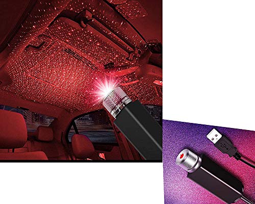 Image of WolkomHome USB Star Light Galaxy Night Sky Ambiance Laser Micro Projector Atmosphere Ambient Roof Ceiling Lights for Tata Indigo CS