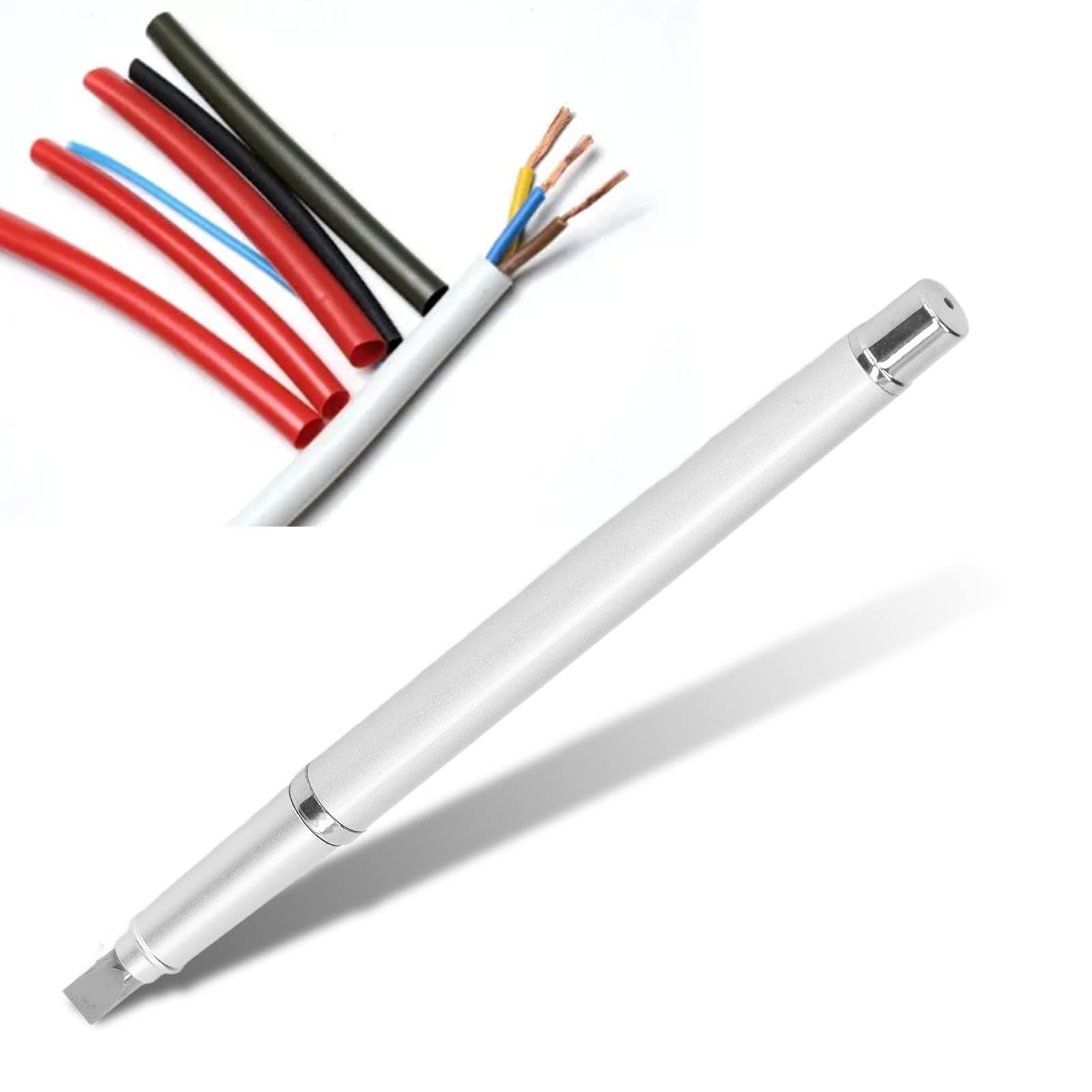 Pen-Type Optic Fiber Cleaver – Tungsten Carbide Steel Blade, 5mm Flat Tip, Portable Scribe Tool For Fiber Optics, Silver