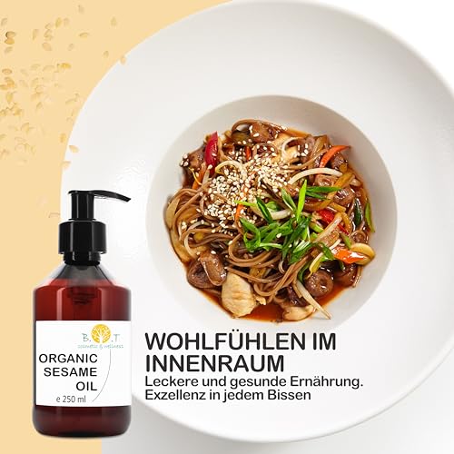 Foto von B.O.T cosmetic & wellness - Bio-Sesamöl 100% natürlich & kaltgepresst | Haut-, Haar- & Massagepflege | Anti-Aging & Feuchtigkeitspflege | DIY Kosmetik 1000 ml