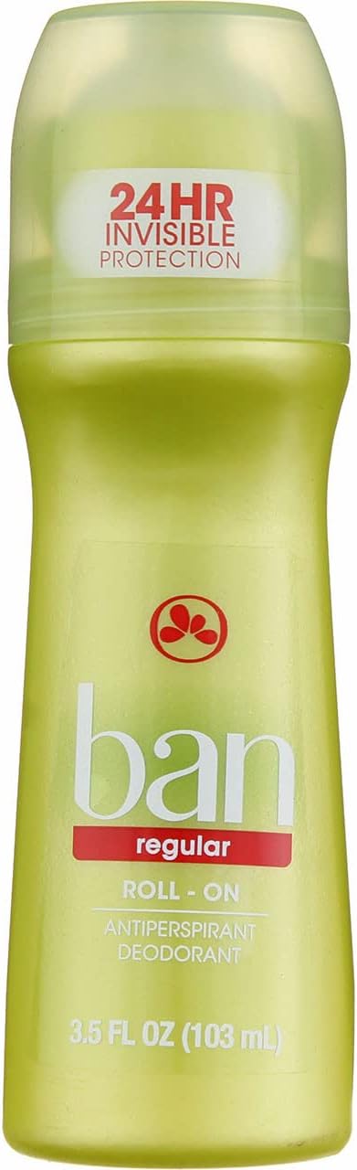BanDeodorant Roll-On Anti-Perspirant Regular, 3.5 Fl Oz