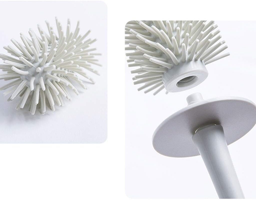 SPOUR Toilet Brush Holder Toilet Brush Set Long Handle No Dead Corner Toilet Brush Free Punching Toilet Brush Ventilation Automatic Drying,Toilet Brush with Holder