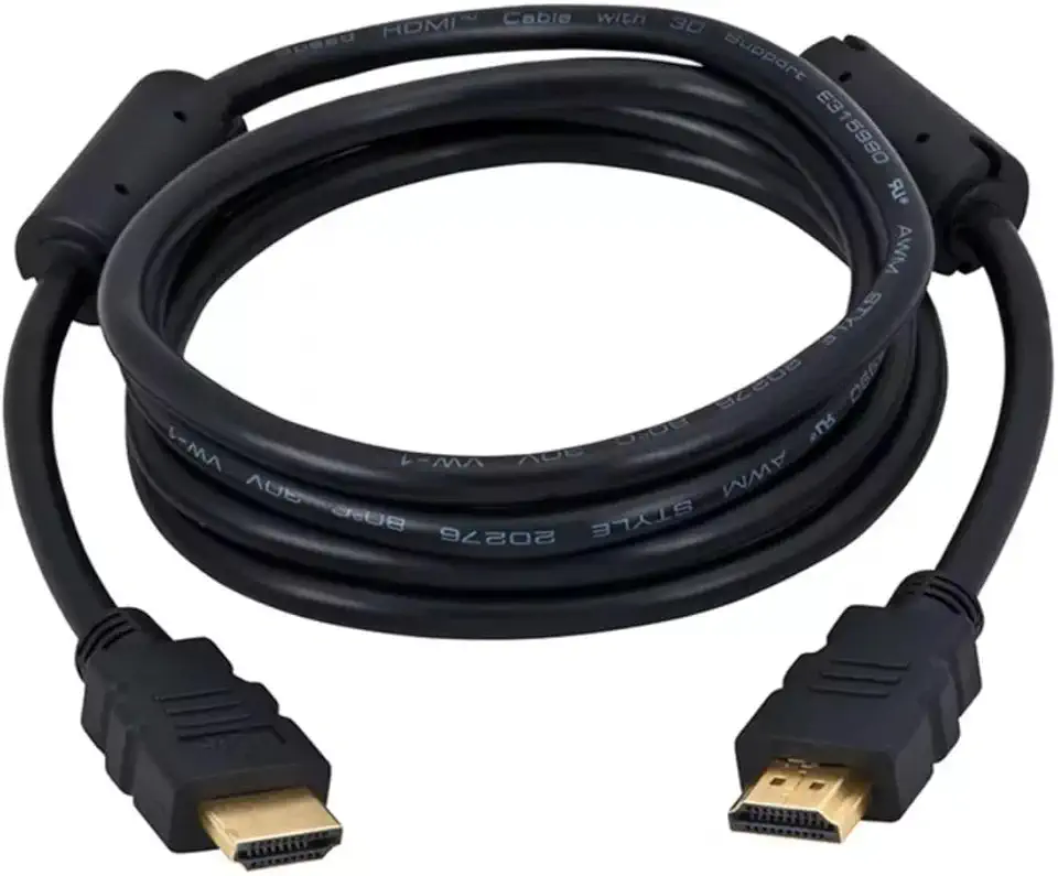 Cabo HDMI 10 Metros 4K 3D Full HD Blindado com Conectores Dourados Reforçados para TV e PC, Preto