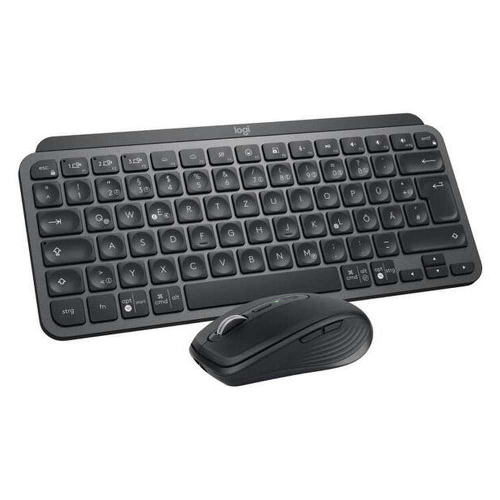 Logitech Mx Keys Mini Combo For Business - TastatuR-UnD-MauS-Set - Hinterleuchtet - Kabellos - 2,4 Ghz, Bluetooth Le - Qwertz - Deutsch - Graphite (9