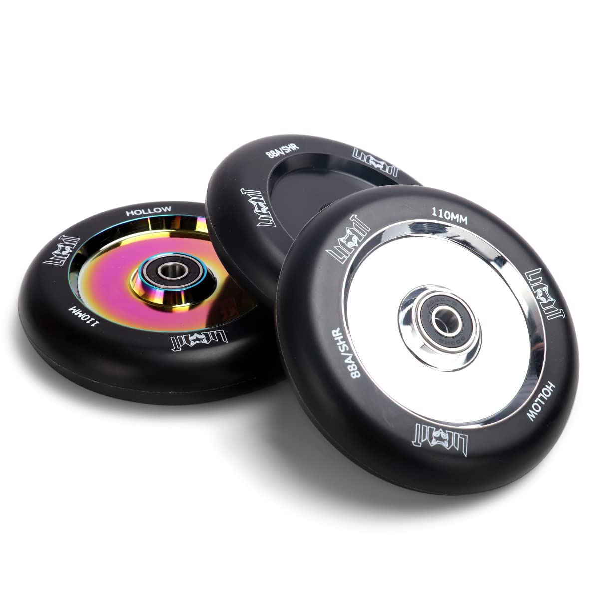 Limit Paire de roues de rechange pour trottinette Pro 110 mm - Noyau creux avec roulements ABEC-9 installés
