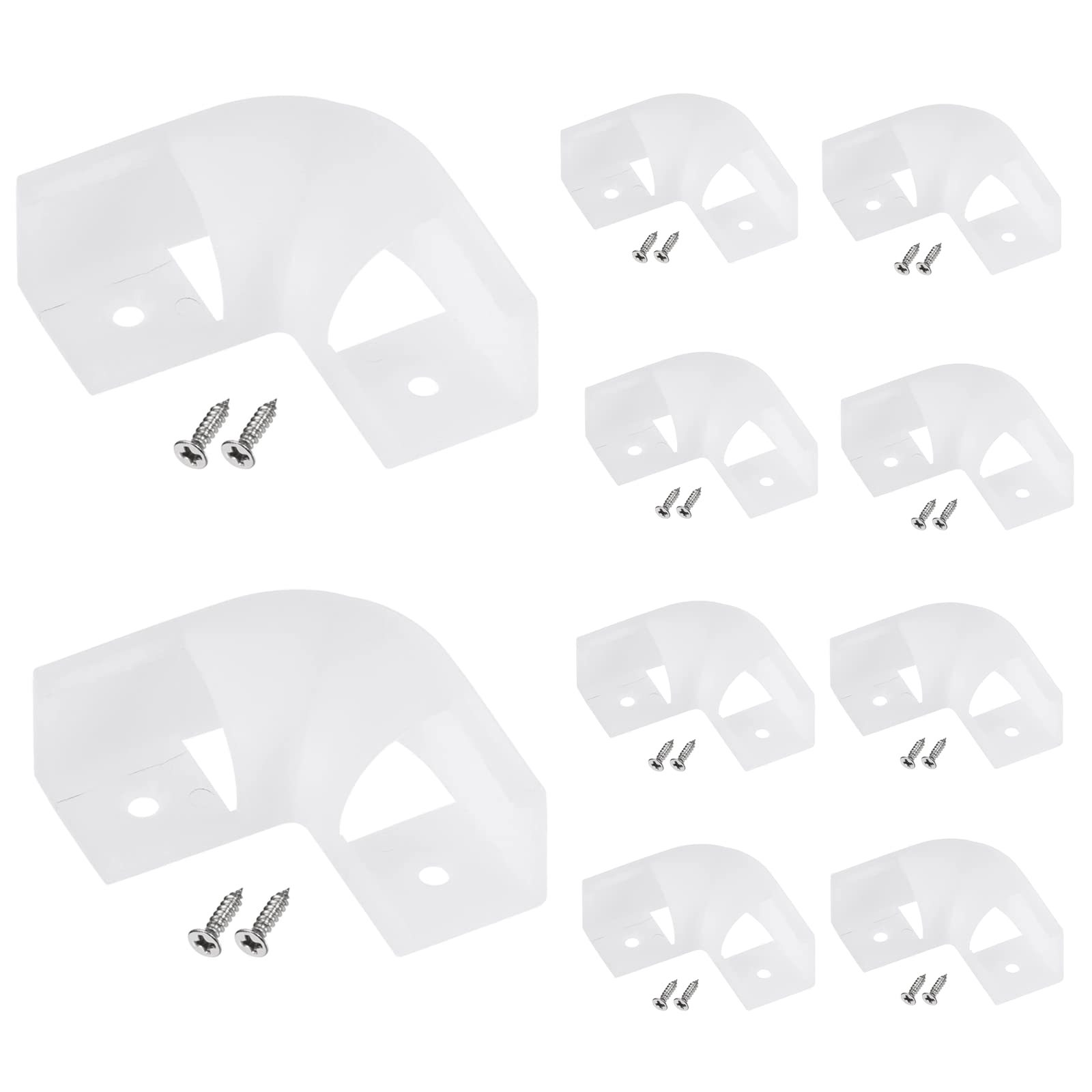 SATZOL 10 Pack LED Aluminum Channel Corner Kit, Connector for V shape Aluminum Channel, 90 Degree Corner Connector Kit for 16x16mm LED Aluminum Channel Screw Included