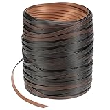 QWORK® PE Rattan, Kunststoff gewebtes Rattan Reparaturmaterial, Kaffee, Wetterbeständig, für Stricken und Reparaturen, 0.5 kg, 53m