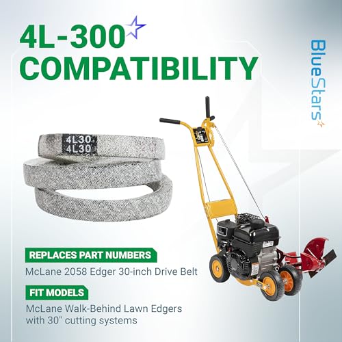 Image of BlueStars 4L-300 Drive Belt | Heavy-Duty Aramid Cord | 1 /2 inch x 30 inch