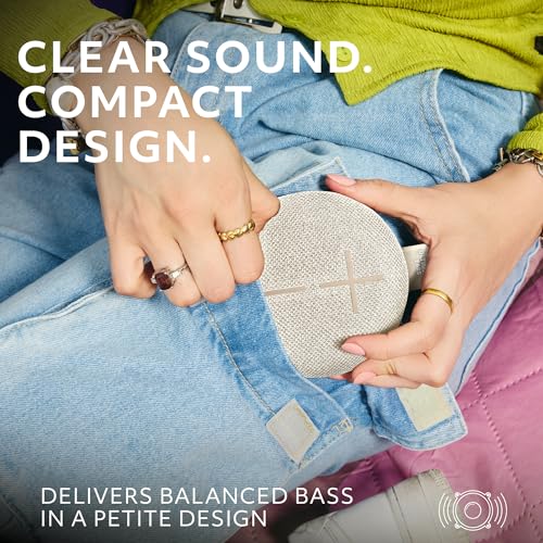 Image of Ultimate Ears MINIROLL Ultra-Portable Waterproof Bluetooth Speaker, Balanced Bass, IP67 Dustproof, 131 ft (40 m) Range - Sand