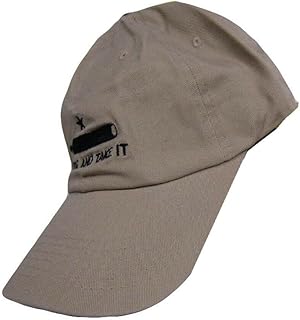 AES Embroidered Washed Style Khaki Texas Gonzales Come and Take it Gonzalez Cap Hat