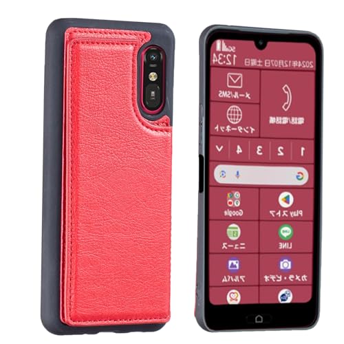 �yViesa�z�w�ʃJ�[�h �蒠�^�P�[�X �݊��� �炭�炭�X�}�[�g�t�H��a A401FC/Lite MR01 �Ή� FUJITSU �X�}�z �o�b�N�J�o�[ �P�[�X �蒠�^ (���b�h) ���z�^ �w�ʃJ�o�[ ���X�^���h�@�\ �w�ʌ^�P�[�X �K�p �A���[�Ya401fc