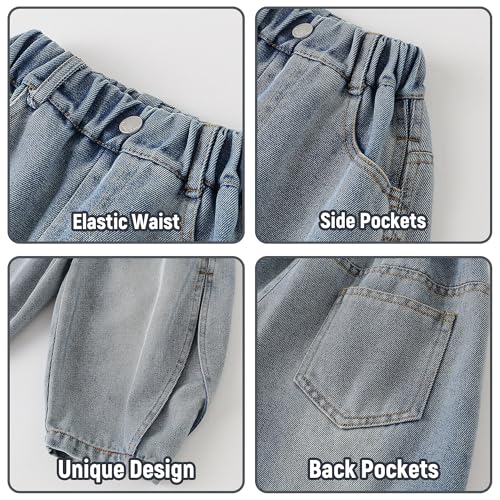 SCBEBE Boys Wide Leg Harem Jeans